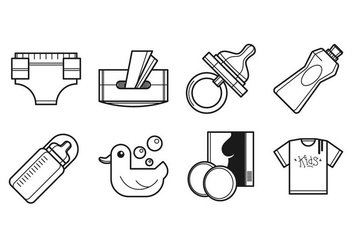 Free Newborn and Mother Supplies Icon Vector - vector #388367 gratis